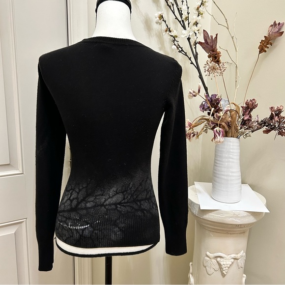 Goth silver tree coral black dye sweater H&M - Picture 3 of 8